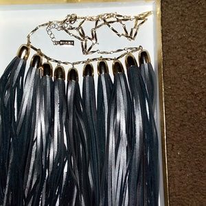 Baublebar leather tassel necklace